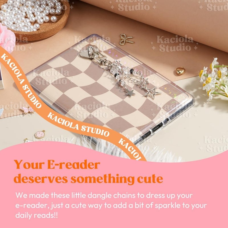 Kaciola Charms for E-reader, Cute Phone Charm Chains Bracelets Accessories for Readers Booklovers Women Men, Charms Compatible for E-Reader/Phone/Paper White (C01-C05) - Image 2